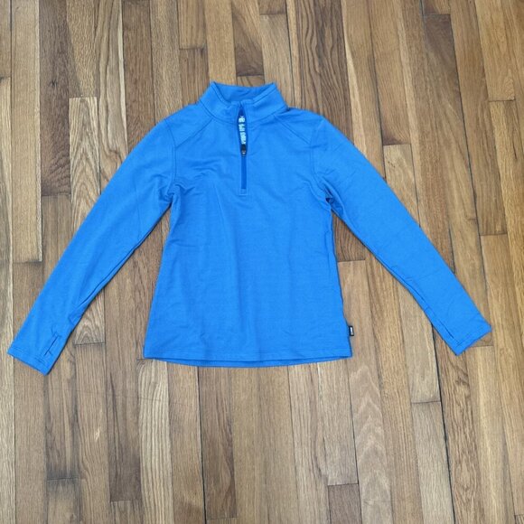 REI Co-Op 1/4 Zip Pullover Shirt Boy's Blue8 Mock Neck Long Sleeve Size M - Picture 2 of 5